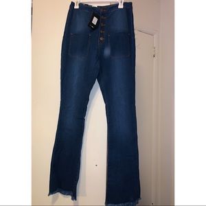 High waisted flare jeans